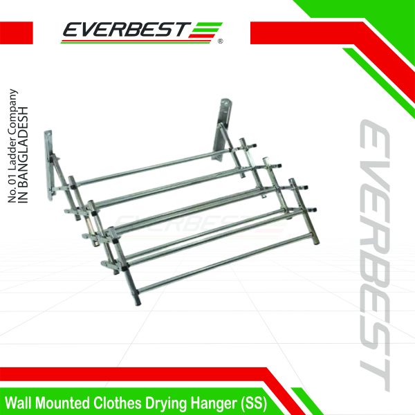 Everbest Wall Mounted Folding Clothes Drying Hanger